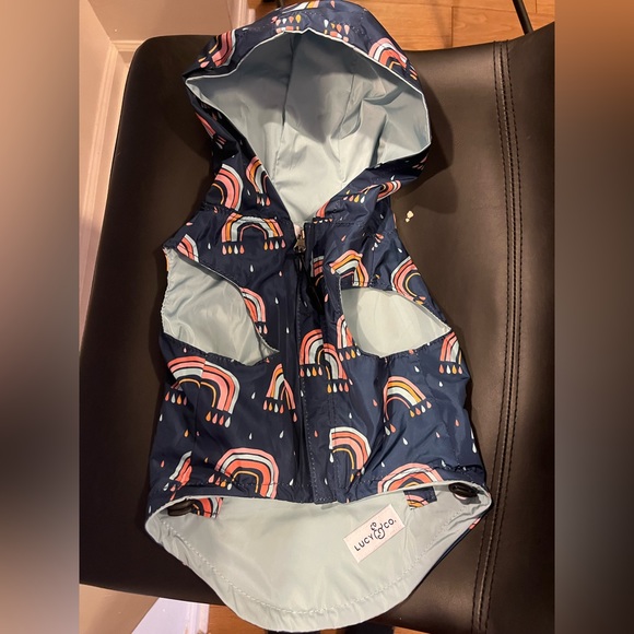 lucy & co Dog Lucy Co Reversible Rainbow Raincoat Poshmark
